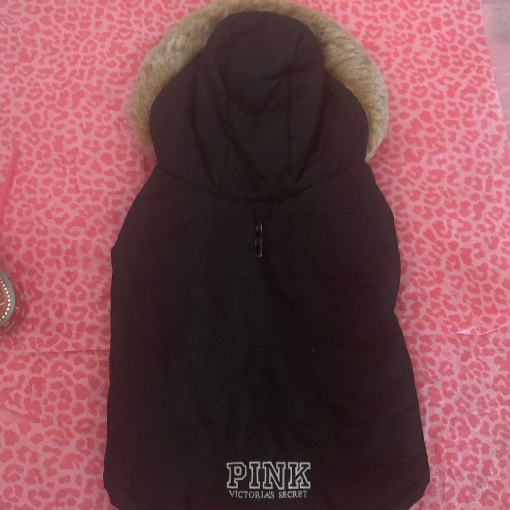 🖤 VS PINK Vintage RARE HTF Pups Black Jacket 🖤🤍